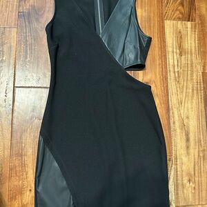 Astr Black Asymmetrical Dress